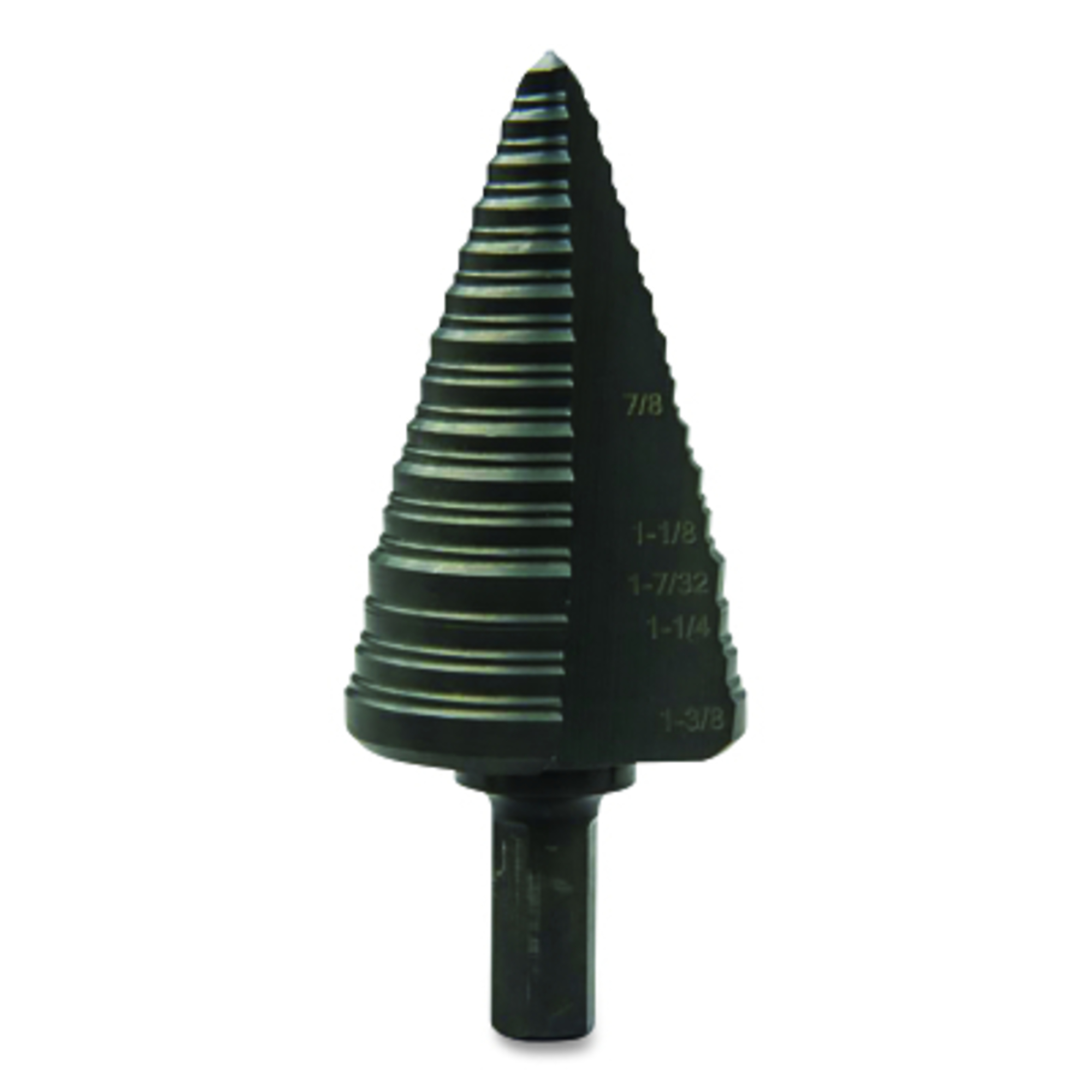 Greenlee GSB Series Step Bit — 1-1/8in., 3/16in. to 1/8in. dia. Cutting, 5-Step, Model# 332-GSB12